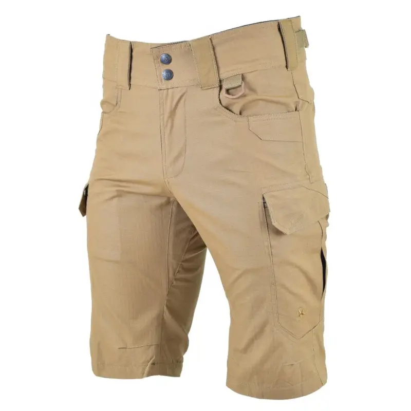 Wyprzedaż MFH marka styl wojskowy Bermuda Shorts Coyote Solidne bawełniane ripstop mundur nowy