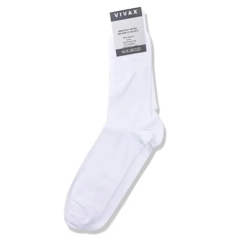 Oferta czasowa Belgia Jakość wojskowa Vivax Sports Socks Plain White Turing Camping Footear