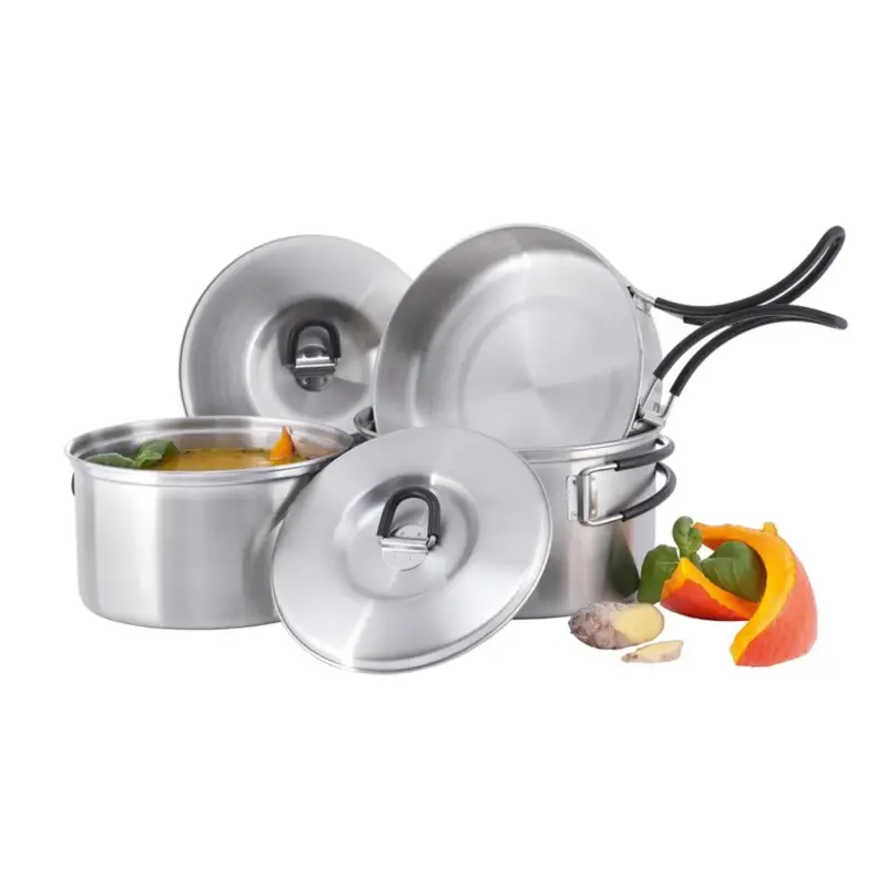Zestaw do gotowania na kemping Tatonka stal nierdzewna trwałe na świeżym powietrzu Compact Pot. Taniej