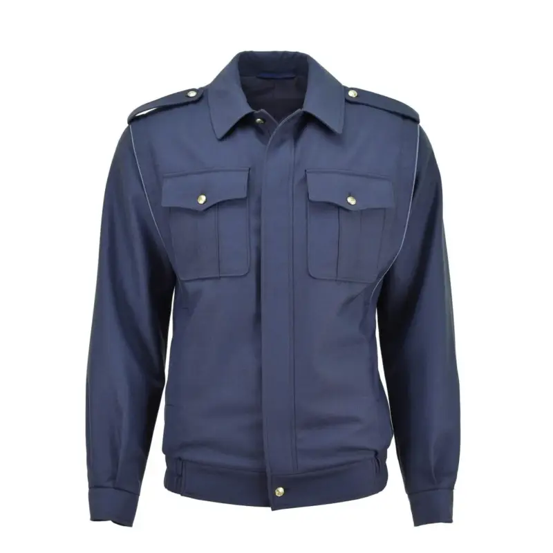 Oryginalna czeska wojskowa błękitna kurtka bluzki złote guziki Casual Army Blouson Nowy Popularny