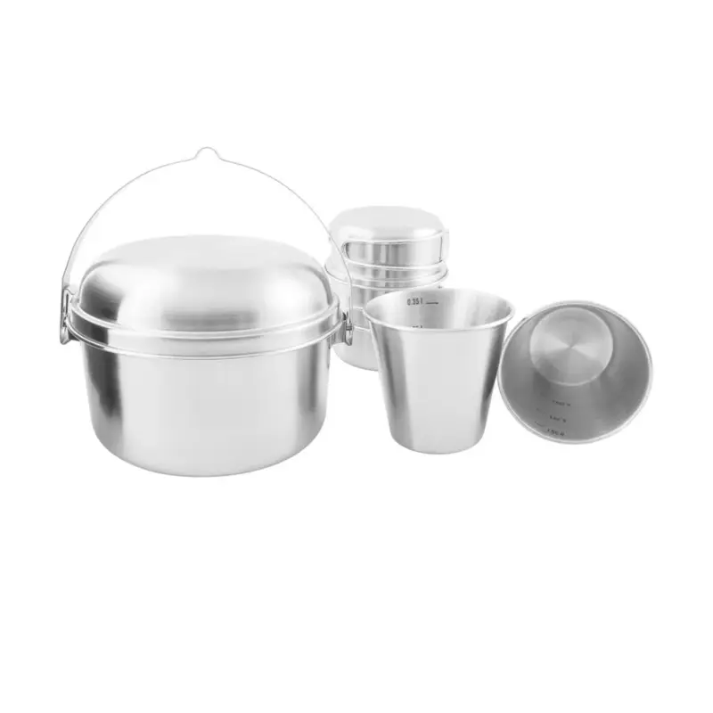 Oferta czasowa Tatonka mini set II kompaktowy zestaw naczynia kempingowego 6pcs gotowanie na zewnątrz nierdzewne