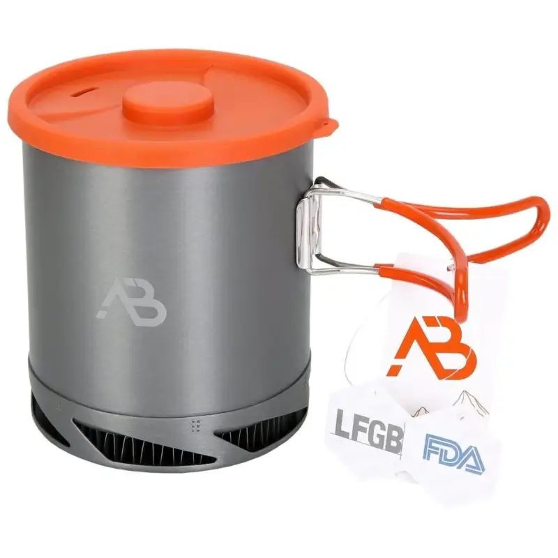 Najlepsza cena A.Blochl AB-X6 1 LITER POT Camping Treking Trekking Szybkie ogrzewanie aluminium szare nowe