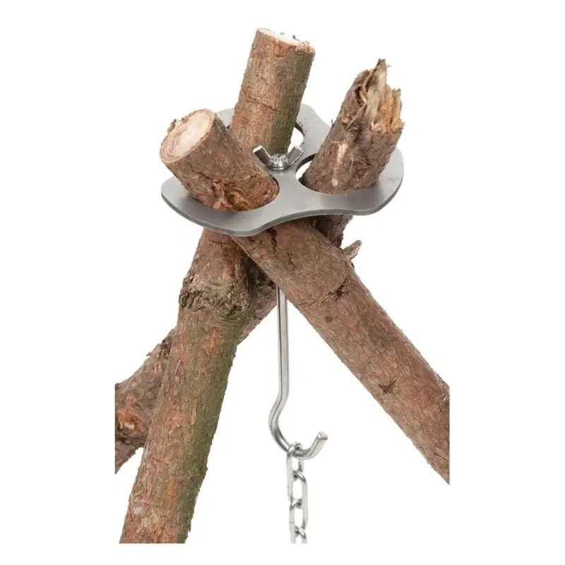MFH Camping Tripod Pot Holder Cast Cast Casting Gotowanie ogniska Przenośna stojak Zniżka