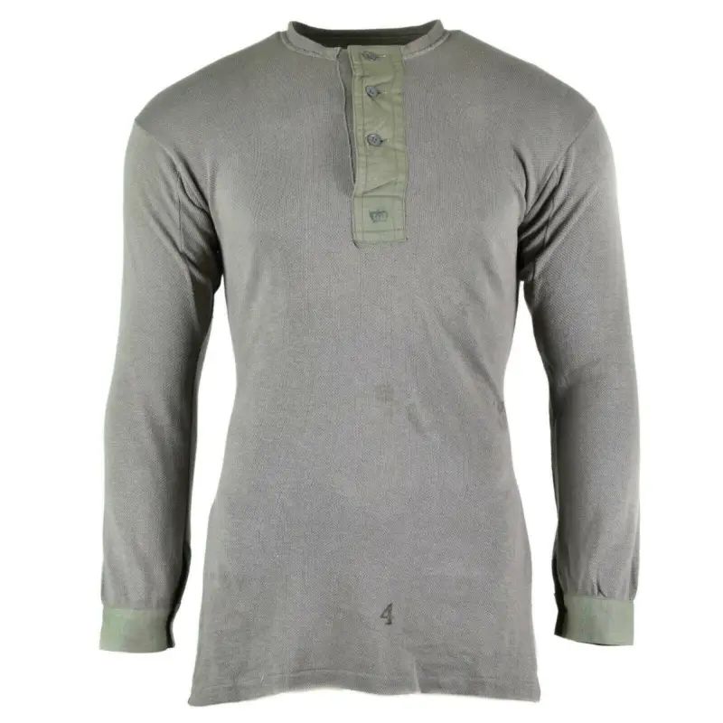 Ostatnie sztuki II wojna światowa prawdziwa szwedzka armia szarej koszula wojskowa Undershirt zimna pogoda