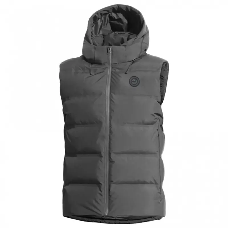 Pentagon Omega Down Vest Grey Water Repellent powlekany z kapturem rękaw z kapturem zima Do wyczerpania zapasów