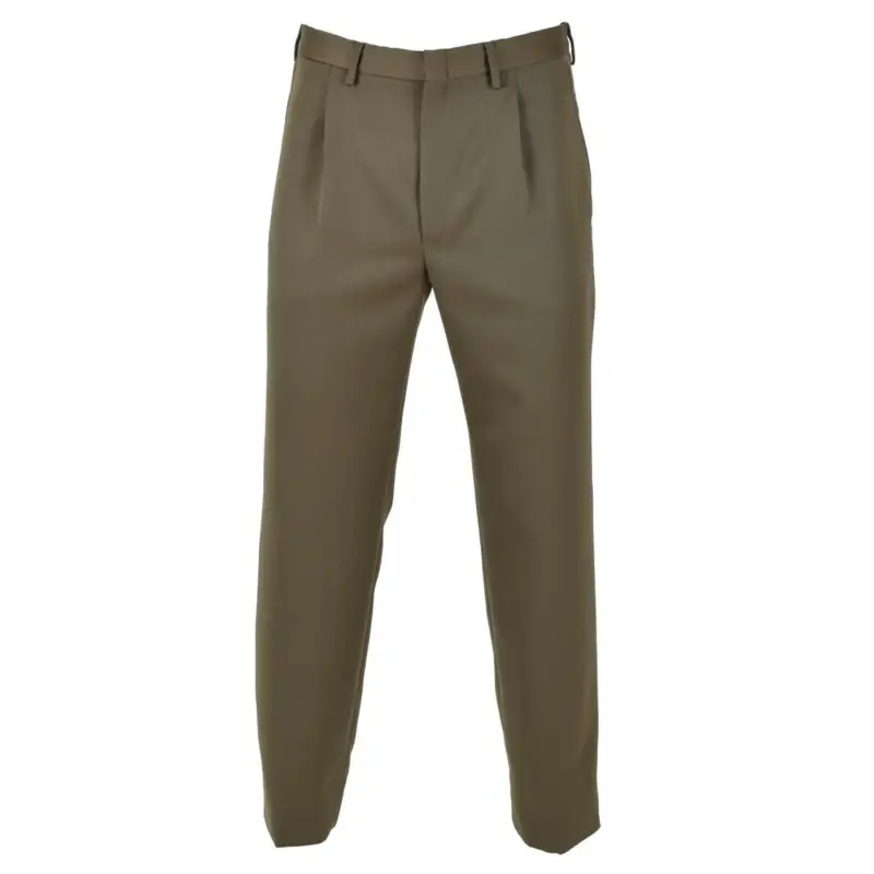 Oryginalne Włochy Wojskowe Projekty Formalne Pantalone Verde Vintage Brown Szybka wysyłka