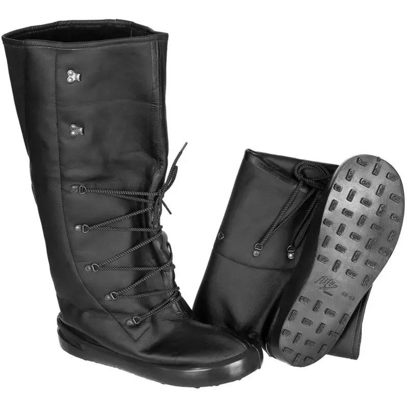 Premium Oryginalne armia Norwegii Alfa Overboots Izolujące czarne skórzane buty Dobry uchwyt nowy