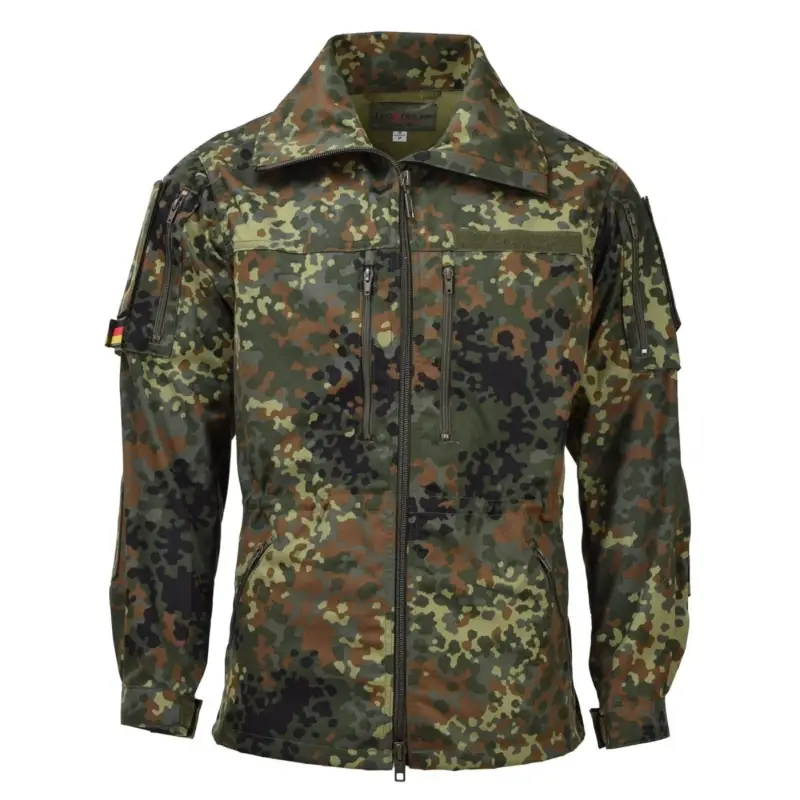 LEO KOHLER Army Army taktyczna Flectarn Camo Kurtka z zapinana na zamek w walce pola regulowana Bezpieczne zakupy