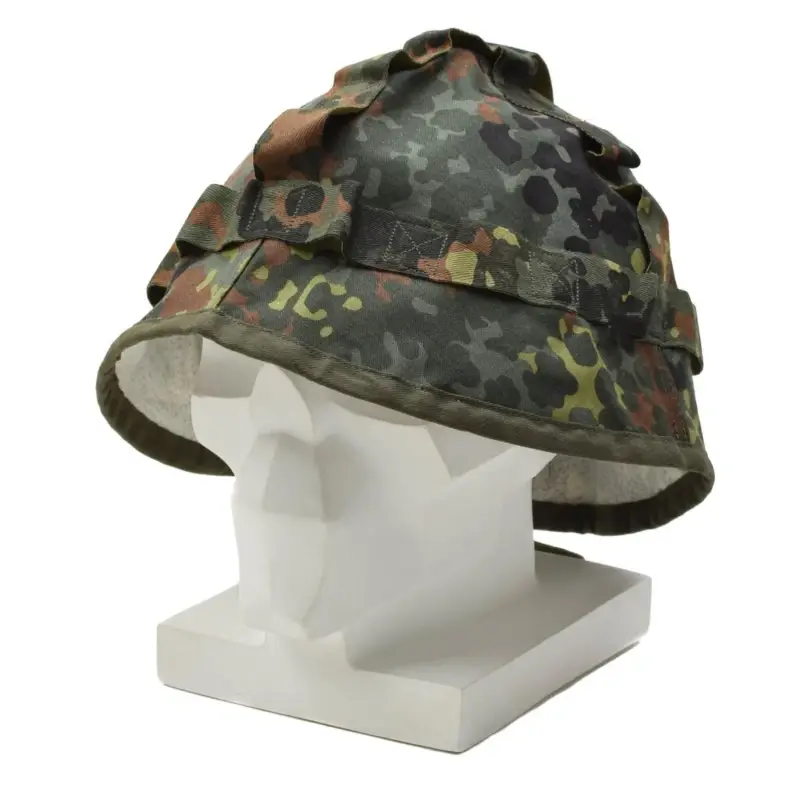 Szybka dostawa Oryginalna okładka niemieckiego hełmu wojskowego Flecklecktarn Camouflage Army Pisma new