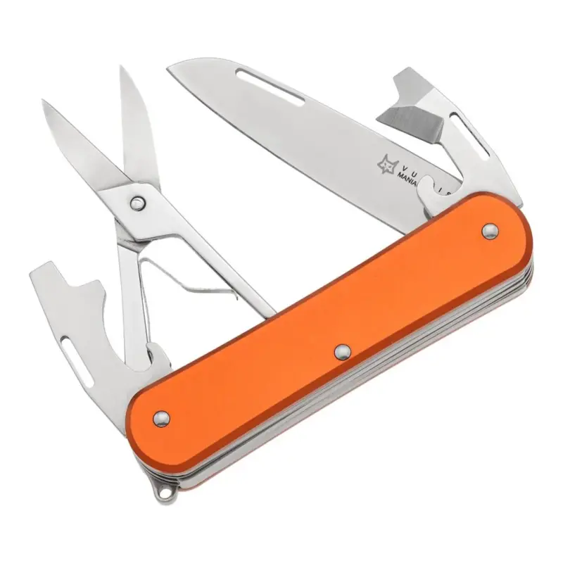 Nowy Fox Knives vulpis FX-VP130-F4 lub Multi Tool Knife N690CO Steel Blade Orange
