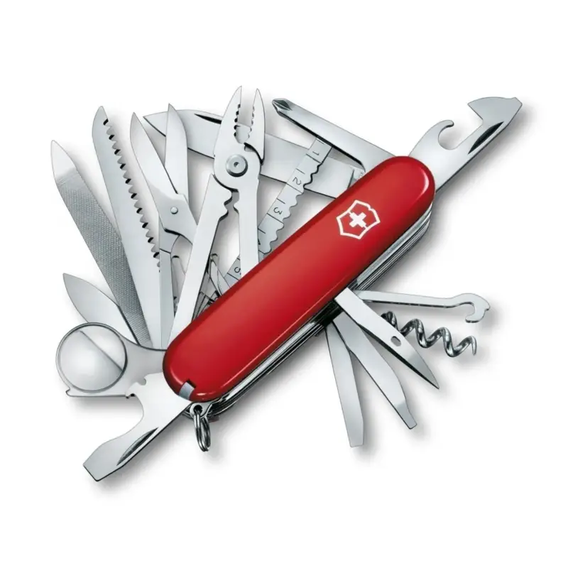 Wybór klientów Victorinox Swiss Champ Multi Tool Knife 33 funkcje ze stali nierdzewnej Czerwony uchwyt