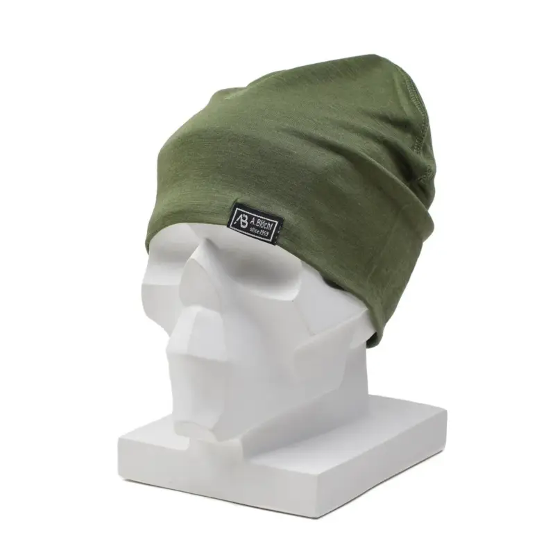 A.Blochl Merino Wool Beanie Sports Turing Headwear Oddychający czapka oliwka Tani