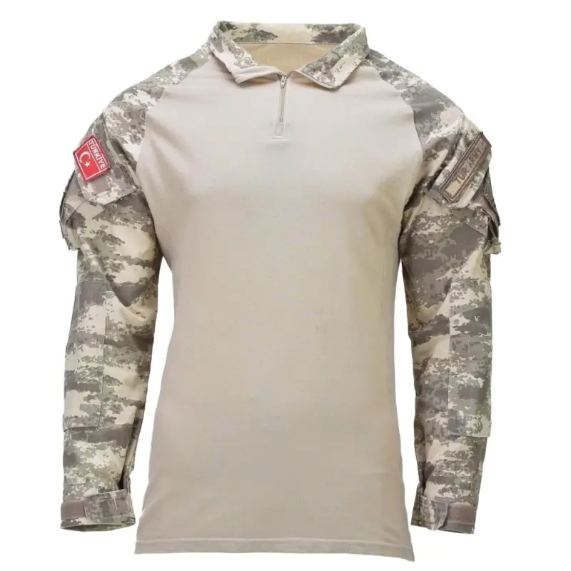 Oryginalna turecka wojskowa koszula bojowa taktyczna stretch tkaniny M2021 Camo Ostatnie sztuki