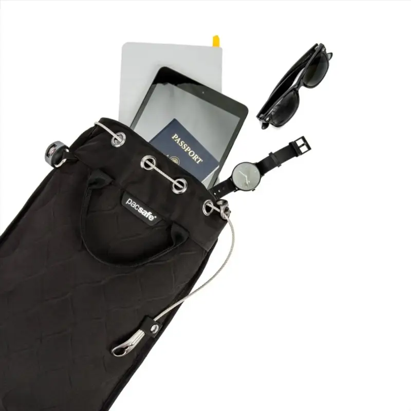 Przenośna torba bezpieczeństwa Pacsafe Travelsafe GII 5L, odporna na kradzież, odporna na przecięcia, czarna Sprawdź teraz