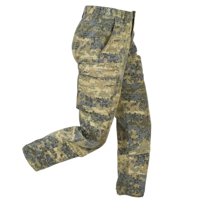 Wysoka jakość Oryginalne austriackie spodnie wojskowe cargo wzmocnione na kolanach Tarnanzug Camo