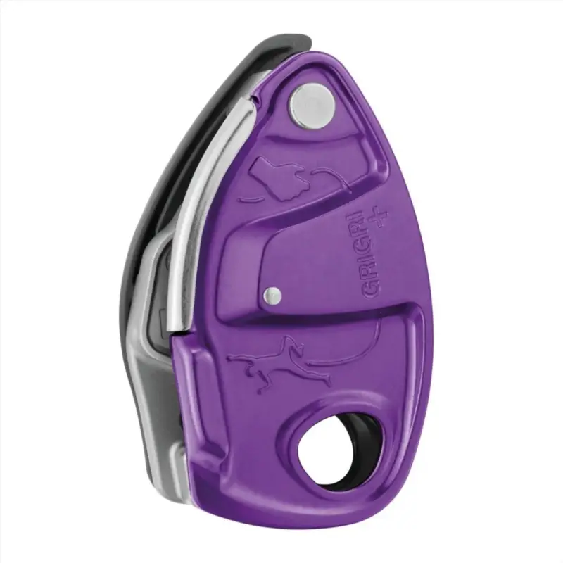 PETZL GRIGRI® + Urządzenie asekuracyjne Wspomagane hamowanie Liny 8,5-11 mm Wspinaczka Fioletowa Promocja
