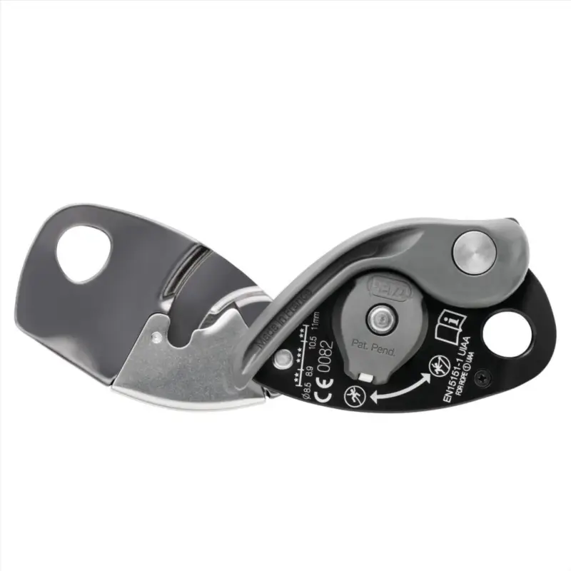 Urządzenie asekuracyjne Petzl GRIGRI, wspomagane hamowanie, antypaniczne, 8,5–11 mm, szare Promocja