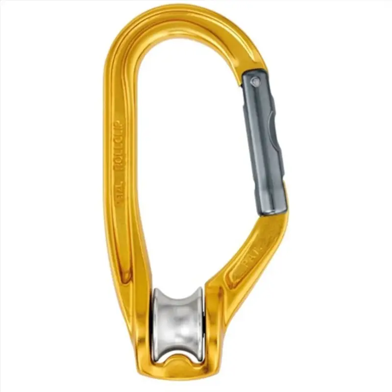 PETZL ROLLCLIP Karabińczyk z ciągnięciem, niezamykający się, z systemem zamków błyskawicznych, wspinaczkowy, żółty Ograniczona ilość
