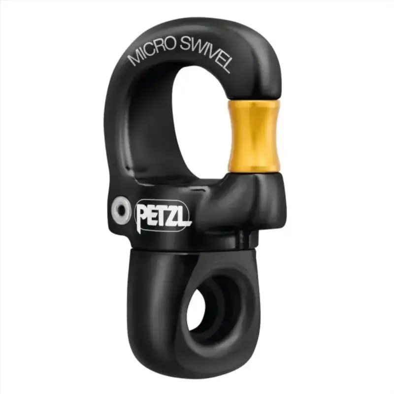 Kompaktowe, otwierane łożysko kulkowe PETZL Micro Swivel, krętlik wspinaczkowy, czarny Zamów dziś