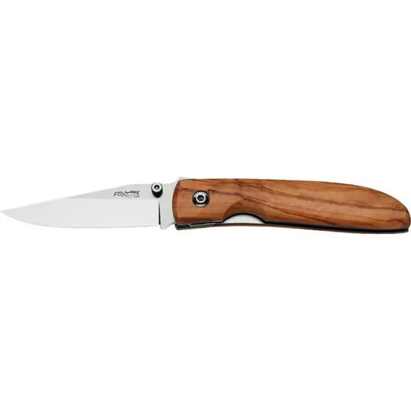 Ekspresowa dostawa Nóż składany Fox Knives włoskiej marki, rękojeść z drewna oliwnego ze stali nierdzewnej 440C