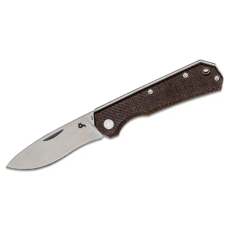 Zamów teraz Nóż składany Fox Knives marki CIOL, pochwa ze stali Micarta 440C, pokryta satynową skórą