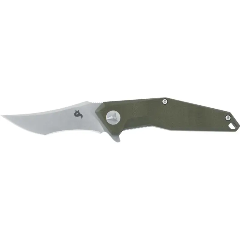 Nie przegap Nóż Fox Knives Nóż kieszonkowy KRAVI SHAI 440C Stone Washed G10 Zielony 2,76