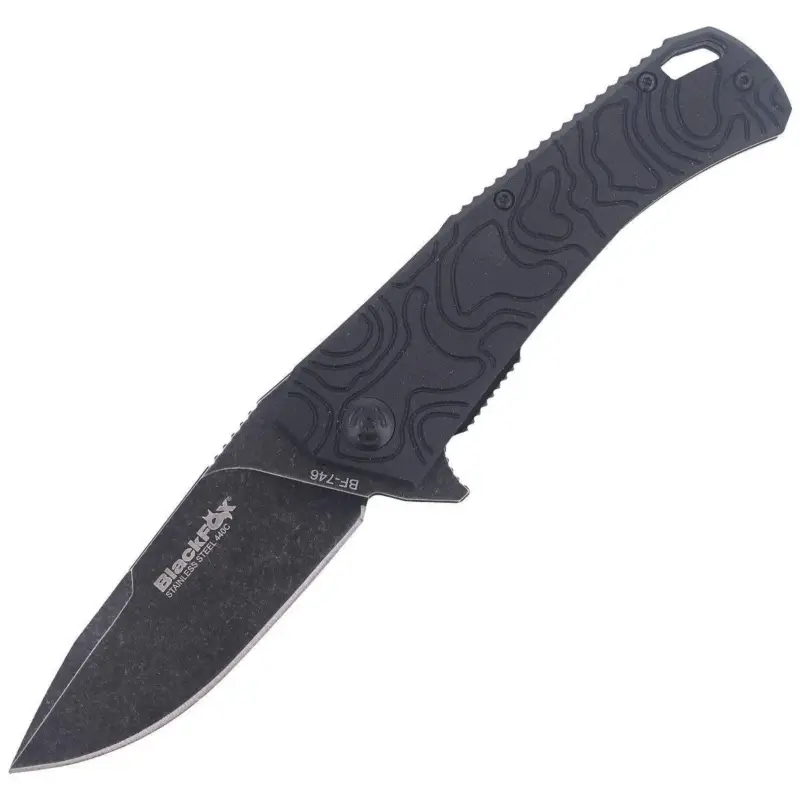 Wyjątkowa oferta Składany scyzoryk Fox Knives ECHO 1 z czarną powłoką Idroglider Stone Wash