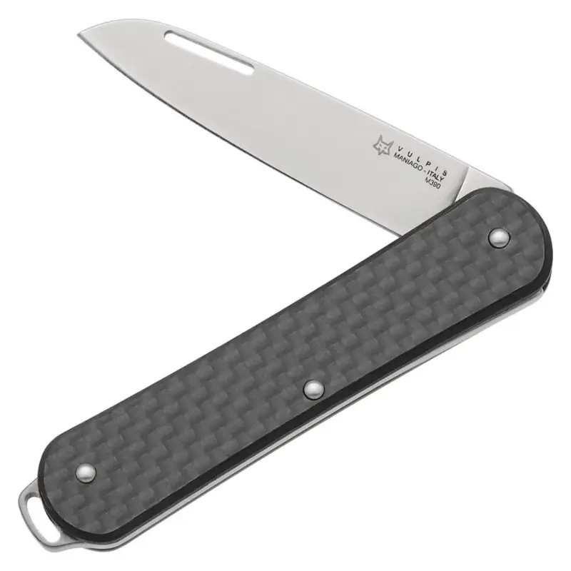 Nóż Fox Knives VULPIS FX-VP130 CF Scyzoryk 59-61 HRC Stal nierdzewna M390 Wyjątkowa oferta