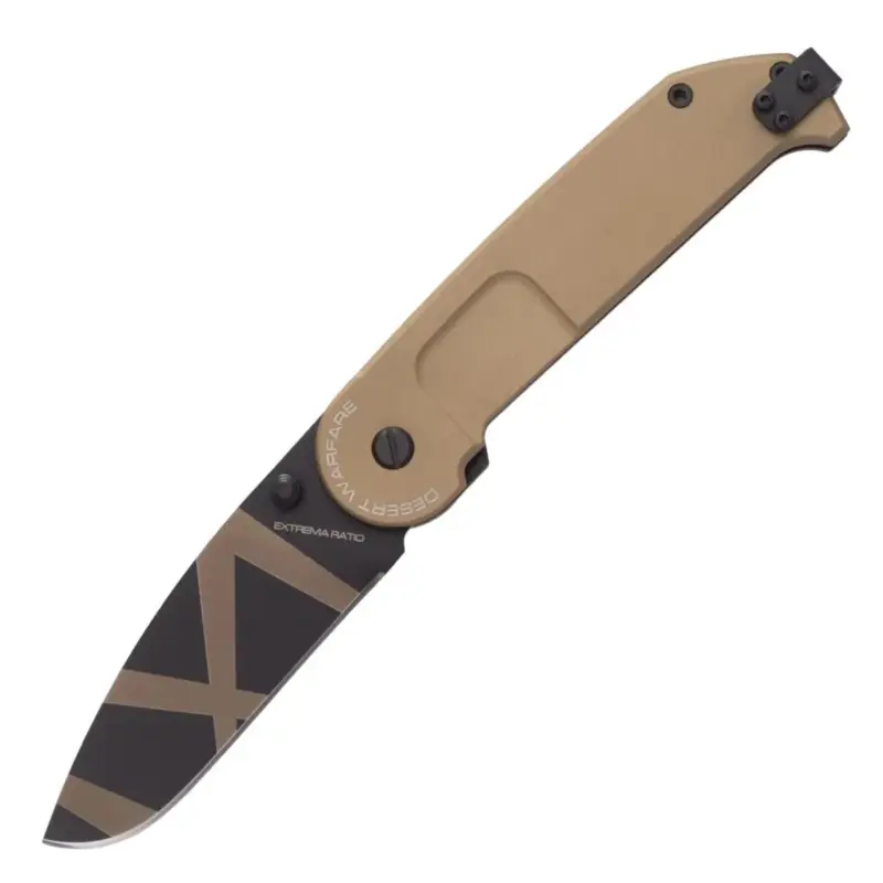 Wyjątkowa oferta Taktyczny nóż składany ExtremaRatio BF2 CD DESERT WARFARE N690 z podwójną blokadą liner lock