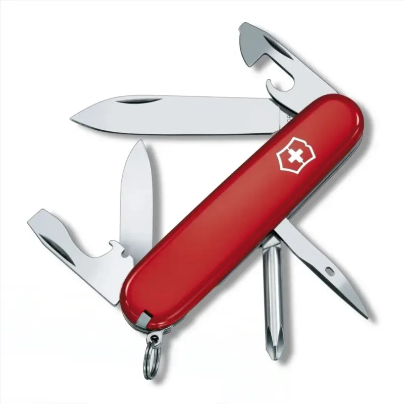 Nóż wielofunkcyjny Victorinox Tinker 12 funkcji 91 mm kieszonkowe narzędzie EDC, czerwone Najlepsza cena