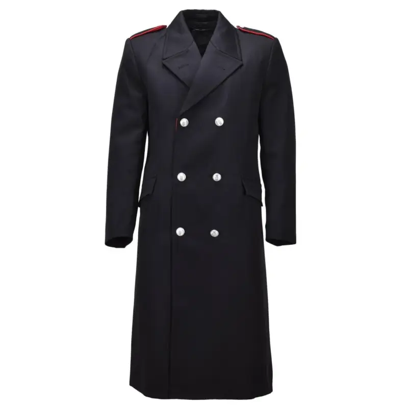 Oryginalny płaszcz wełniany karabinierów armii włoskiej, dwurzędowy, czarny Oferta limitowana