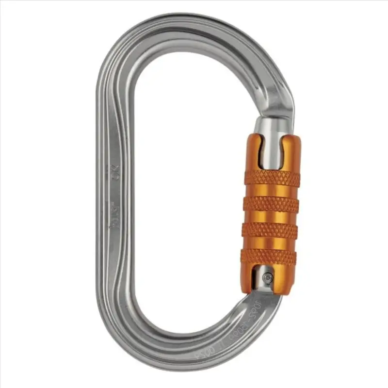 Karabinek Petzl OK Triact Lock Owalny aluminiowy lekki karabinek dostępowy w kolorze pomarańczowym Wybór klientów