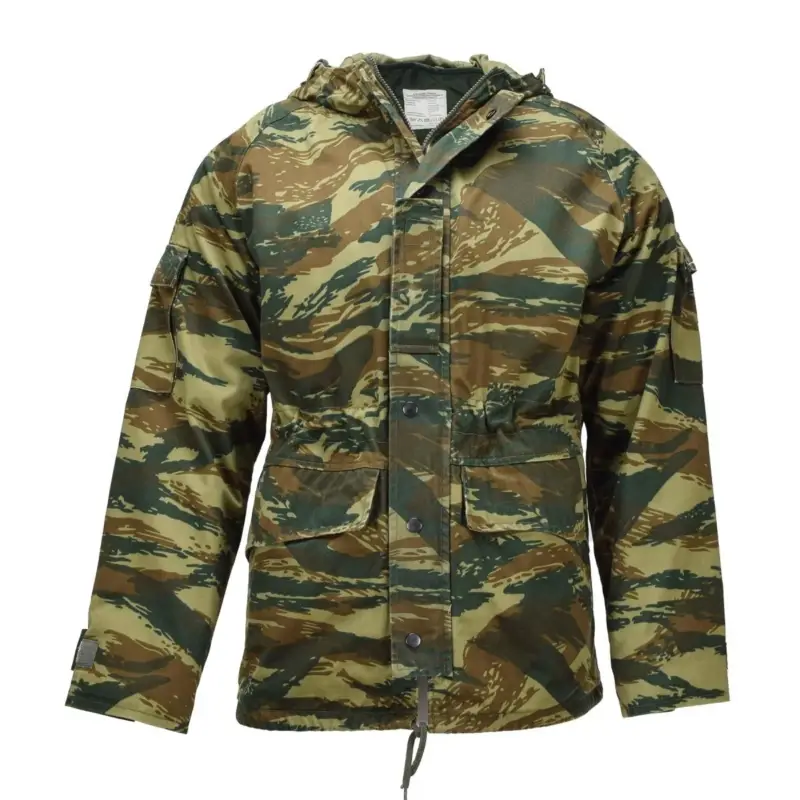 Oryginalna grecka kurtka wojskowa M65 Field Parka z podszewką i kapturem Jaszczurka Camo Zamów dziś