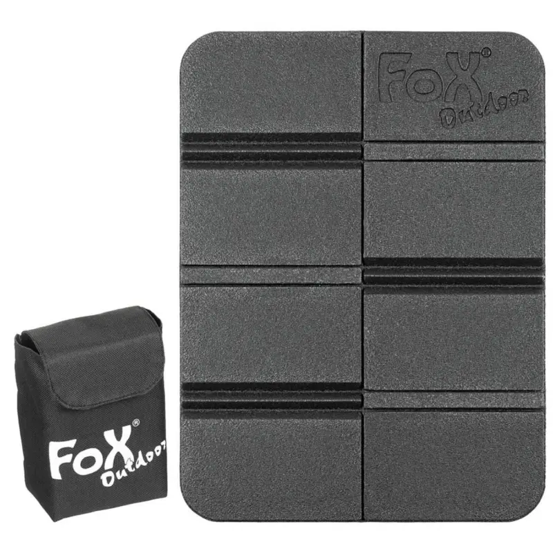 Dodaj do koszyka Termiczna podkładka na siedzenie Fox Outdoor, antypoślizgowa, składana torba Molle w kolorze czarnym
