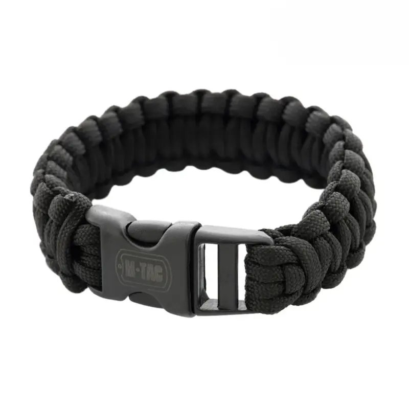 Cena promocyjna M-TAC Taktyczna Bransoletka Paracord Survival Taktyczna Outdoor Cord 3m Czarna