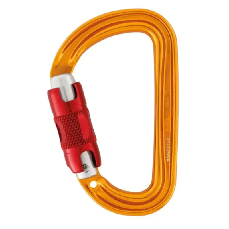 Ostatnie sztuki Karabinek PETZL SmD RL z blokadą Aluminiowy lekki łącznik bezpieczeństwa w kolorze żółtym
