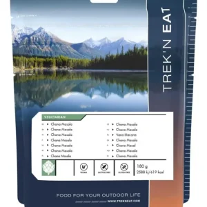 Trek'N'Eat Wegański posiłek Chana Masala Liofilizowana żywność na świeżym powietrzu Piesze wycieczki 180g Okazja
