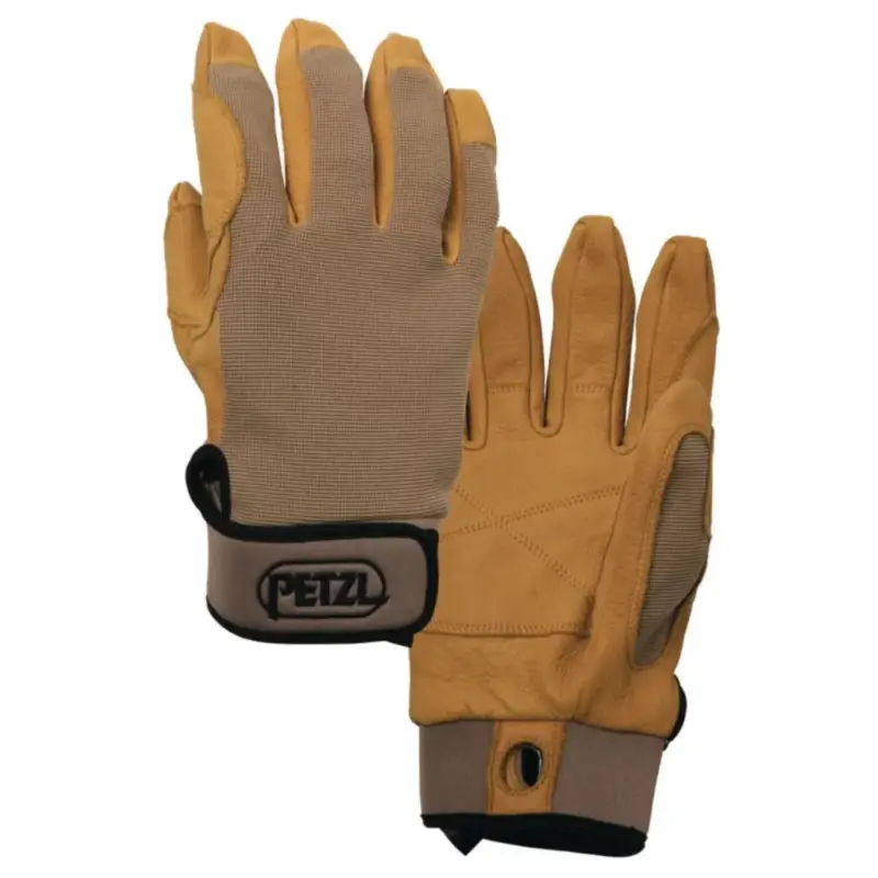 Wyjątkowa oferta Rękawice wspinaczkowe Petzl Cordex Podwójna warstwa skóry, obsługa liny zjazdowej, beżowe