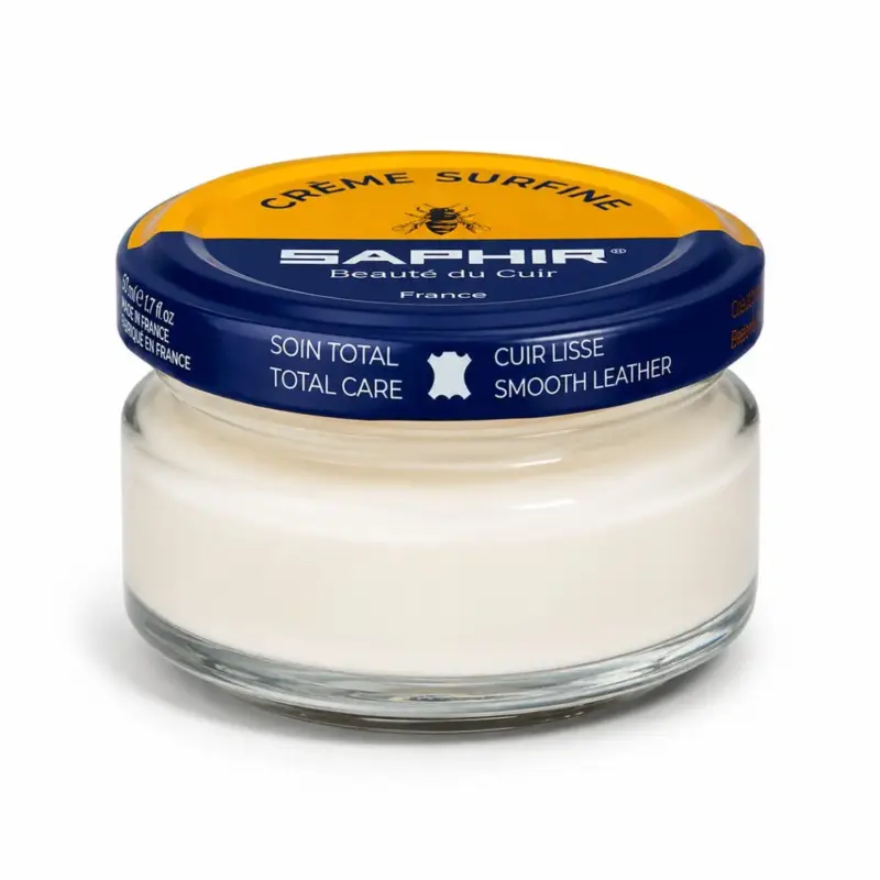Saphir Creme Surfine Skórzany krem do pielęgnacji obuwia Gładka skóra 50 ml Neutralny Zniżka