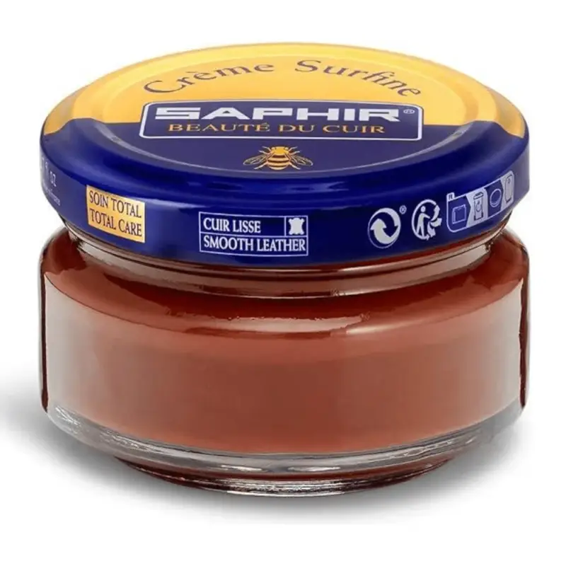 Do wyczerpania zapasów Saphir Creme Surfine Skórzany krem do pielęgnacji obuwia z gładkiej skóry 50ml Brązowy