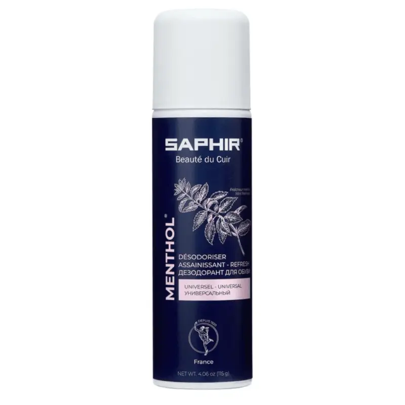 Saphir Mentol Dezodoryzator do butów w sprayu 200ml Usuwający nieprzyjemny zapach całe obuwie Niska cena