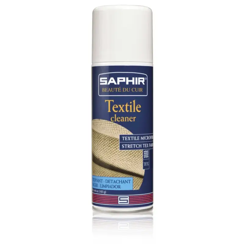 Nowość Saphir Textile Cleaner Spray 200ml Środek do czyszczenia tkanin do wszystkich materiałów tekstylnych