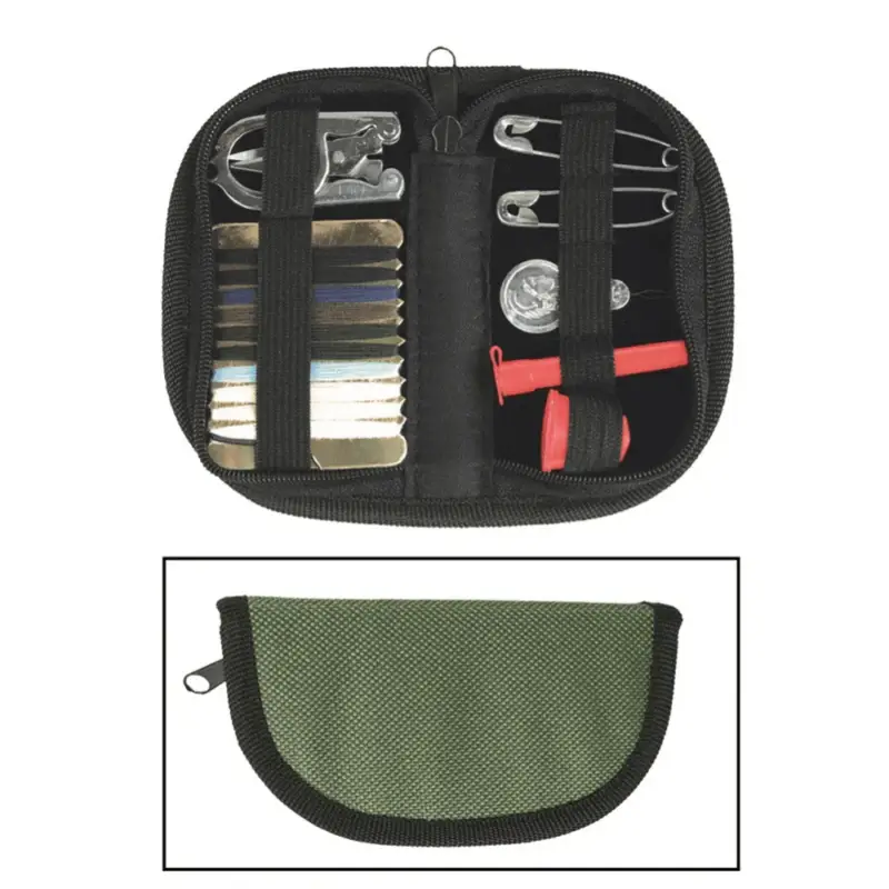 Mil-Tec Zestaw do szycia Pokrowiec podróżny Camping Naprawa Zestaw survivalowy Olive Darb Tylko do końca tygodnia