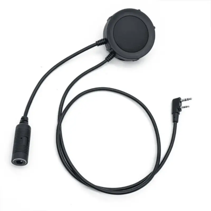 Nowy Adapter EARMOR M55 PTT Kenwood Baofeng 2-pinowy adapter zestawu słuchawkowego z radiem, czarny
