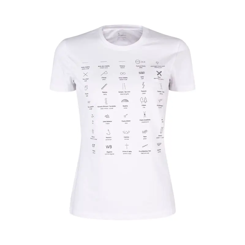 Koszulka damska Montura Topographic T-Shirt White Zniżka
