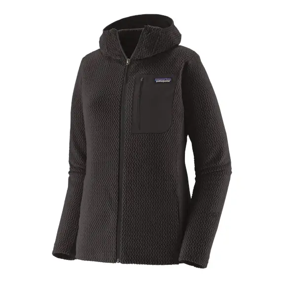 Bezpieczna płatność Bluza polarowa damska Patagonia R1 Air Fleece Full-Zip Hoody Black