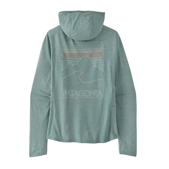 Koszulka szybkoschnąca damska Patagonia Capilene Cool Sun Hoody Peak Visions Nouveau Green - Blue Sage X-Dye Zamów dziś