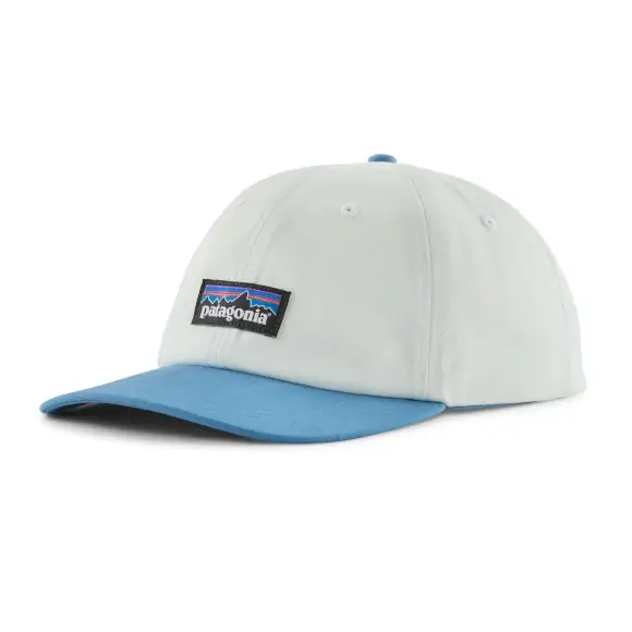 Bestseller Czapka z daszkiem Patagonia P-6 Label Trad Cap Birch White w/Shore Blue