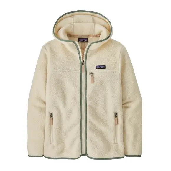 Kup teraz Bluza damska polarowa Patagonia Retro Pile Hoody Natural w/Ellwood Green