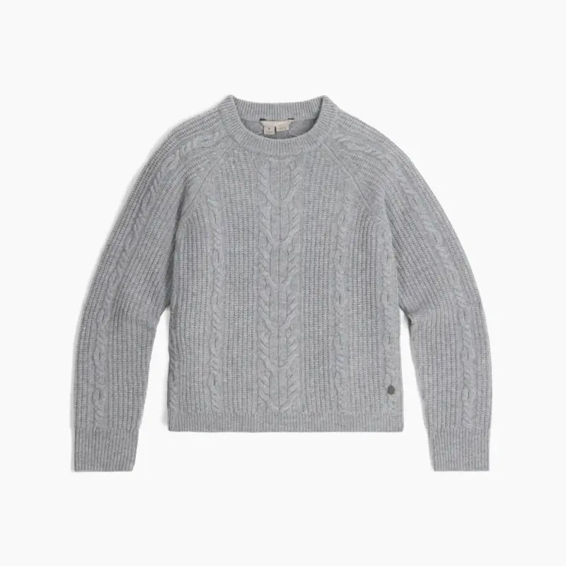 Sweter z wełny merino Rockcraft Cable Crew - Pelican Htr Nowy